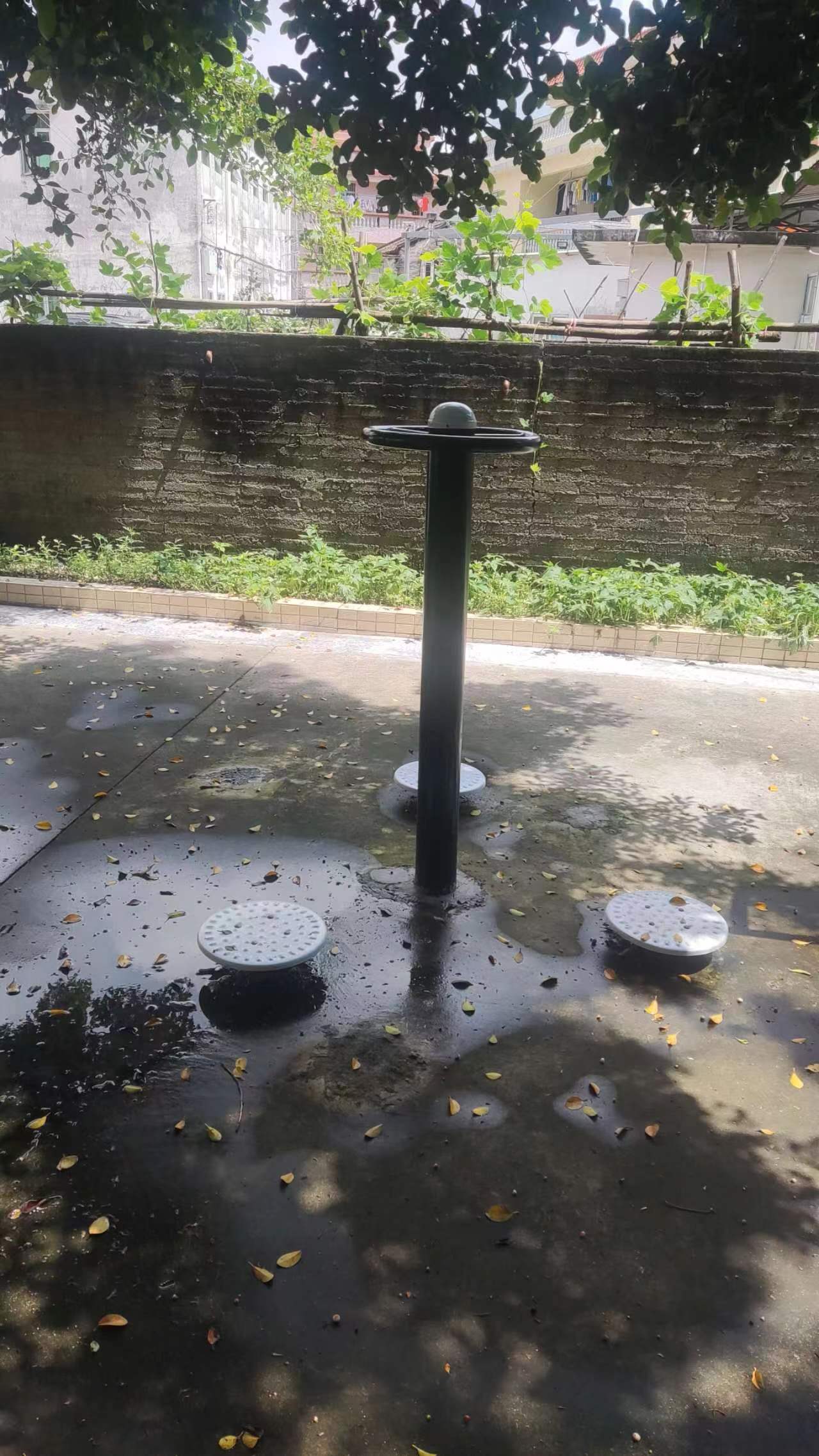 钟摆扭腰器 三乡镇白石村三溪旧小学休闲健身广场硅PU球场项目(图8)